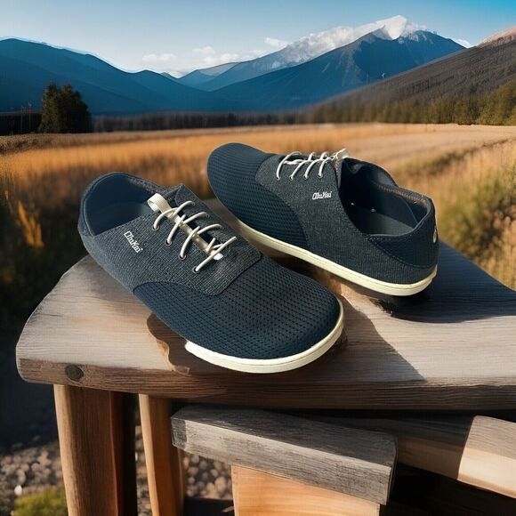 OluKai Mens Shoes Sz 9 Sneaker Gray Blue Athletic Running Low Top Slip On Casual - Picture 1 of 9